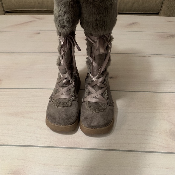 girls faux suede boots